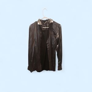 PJ PAUL JONES Men's 70s Disco Shirts Luxury Metallic Sequins